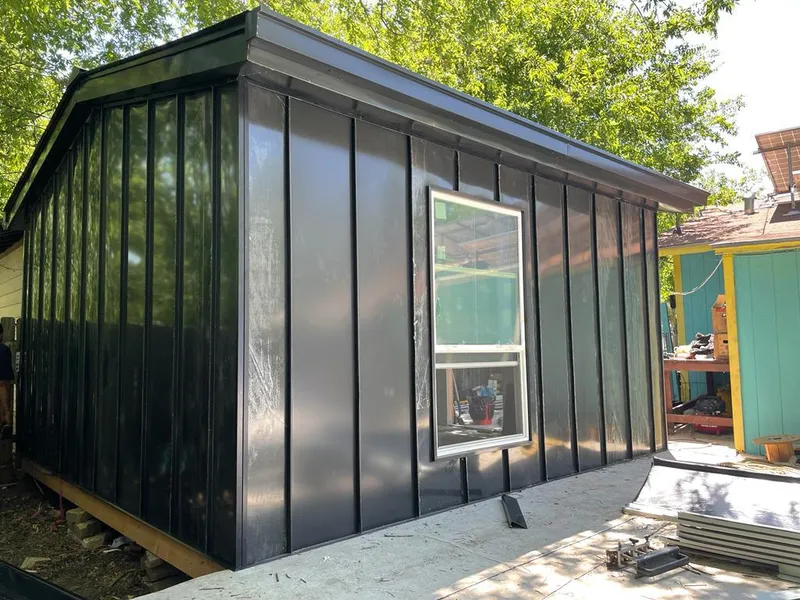 Black standing seam metal wall panels for Metal Roof Installation in Campbellsville