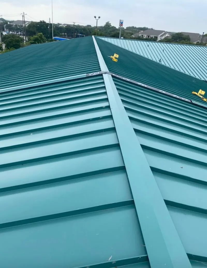 Green commercial metal roof ridge and valley for Metal Roof Repair in Campbellsville